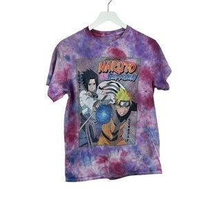 Naruto Shippuden Custom One Of A Kind Tie Dye Short Sleeve Shirt Size Medium